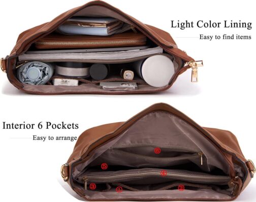 Large Crossbody Bags Ladies Shoulder Handbags Purse and Wallet Set for Women Totes Hobo Purses - Image 6