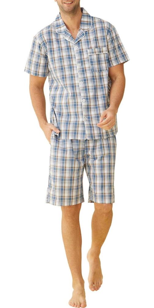 Latuza Men's Cotton Woven Short Sleepwear Pajama Set