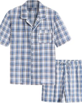 Latuza Men’s Cotton Woven Short Sleepwear Pajama Set
