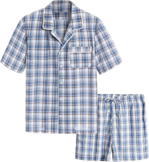 Latuza Men's Cotton Woven Short Sleepwear Pajama Set - Image 2