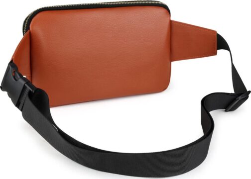 Leather Fanny Packs for Women Fashionable Plus Size Black Fanny Pack for Men Cute Crossbody Bags Belt Bag Waist Pack With Large Capacity Casual Hip Bum Bag for Disney Travel Running Hiking Pink Brown - Image 6