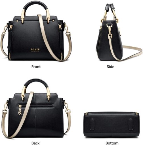 Leather Handbags for Women, Ladies Top-handle Bags with Adjustable Strap - Image 5