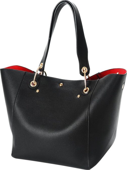 Leather Work Tote Bag for Women Large Capacity Waterproof Purse and handbags Ladies Big Shoulder Bag Black - Image 4