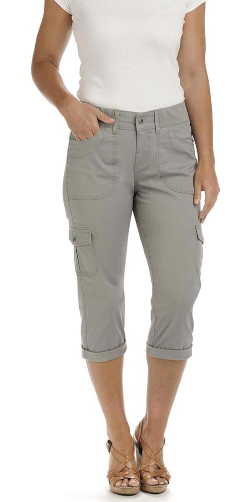 Lee womens Relaxed Fit Austyn Knit Waist Cargo Capri Pant