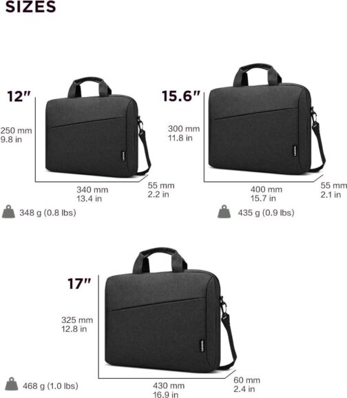 Lenovo Laptop Bag T210, Messenger Shoulder Bag for Laptop or Tablet, Sleek, Durable and Water-Repellent Fabric - Image 7