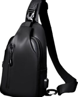 Lightweight Sling Bag Waterproof Crossbody Sling Backpack Small Chest Shoulder Backpack for Men Women(black)