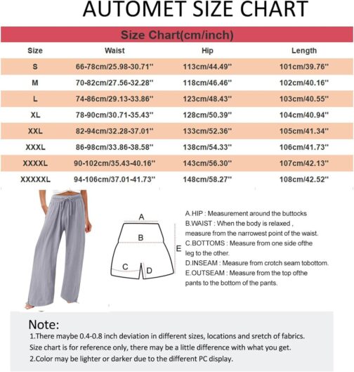 Linen Pants Women Comfy Flowy Wide Leg Pants Trousers Summer High Waisted Beach Palazzo Pants with Pockets 2024 - Image 5