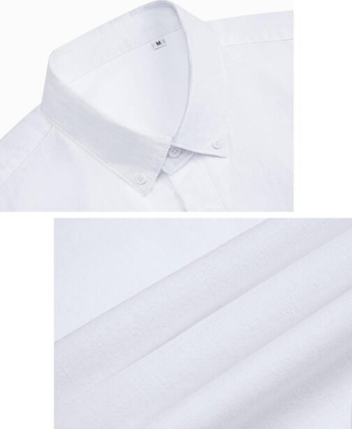 Linen Shirts for Men Short Sleeve Linen Button Down Shirts Hawaiian Shirt for Men Beach Shirts Summer Shirts - Image 3