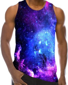 Loveternal Mens 3D Print Tank Top Summer Casual Novelty Polyester Gym Workout Bodybuilding Tank Tops