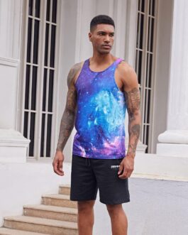 Loveternal Mens 3D Print Tank Top Summer Casual Novelty Polyester Gym Workout Bodybuilding Tank Tops