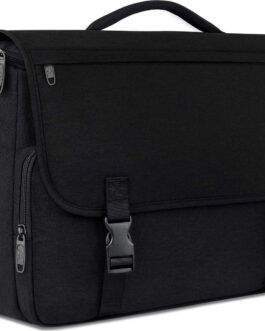 MATEIN Men’s 15.6″ Water-Resistant Laptop Messenger Bag, Black