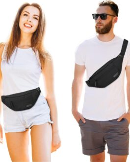 MAXTOP Large Crossbody Fanny Pack with 4-Zipper Pockets,Gifts for Enjoy Sports Festival Workout Traveling Running Casual Hands-Free Wallets Waist Pack Phone Bag Fits All Phones