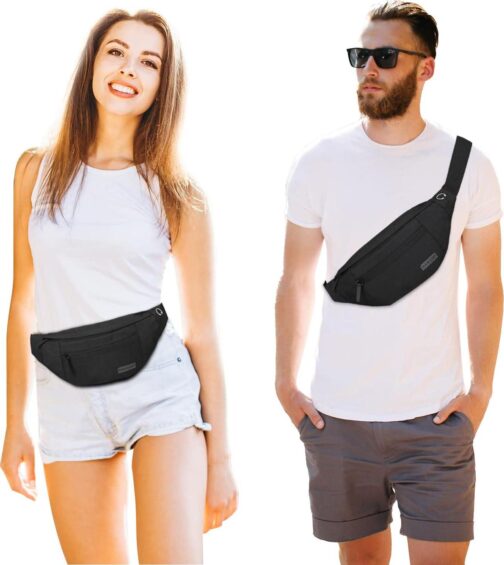 MAXTOP Large Crossbody Fanny Pack with 4-Zipper Pockets,Gifts for Enjoy Sports Festival Workout Traveling Running Casual Hands-Free Wallets Waist Pack Phone Bag Fits All Phones - Image 2
