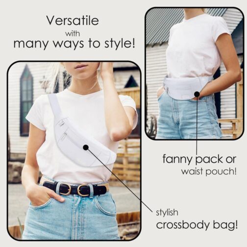 MAXTOP Large Crossbody Fanny Pack with 4-Zipper Pockets,Gifts for Enjoy Sports Festival Workout Traveling Running Casual Hands-Free Wallets Waist Pack Phone Bag Fits All Phones - Image 2