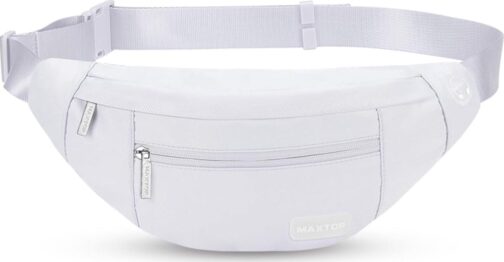 MAXTOP Large Crossbody Fanny Pack with 4-Zipper Pockets,Gifts for Enjoy Sports Festival Workout Traveling Running Casual Hands-Free Wallets Waist Pack Phone Bag Fits All Phones