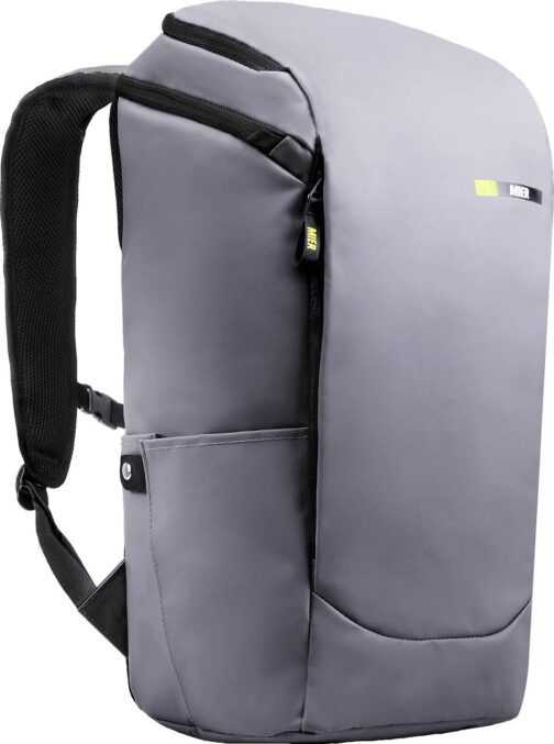 MIER Water Resistant Travel Backpack for Men Women, Carry On Commuter Back Pack Casual Daypack with Multiple Pockets for Work Hiking Outdoors (25L, Grey)