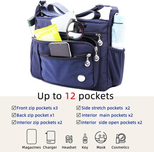 MINTEGRA Women Shoulder Handbag Roomy Multiple Pockets Bag Ladies Crossbody Purse Fashion Tote Top Handle Satchel - Image 3