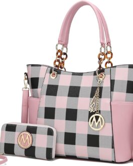 MKF Collection Tote Bag for Women, Handbag Set with Wallet-Top-Handle- Vegan Leather Purse