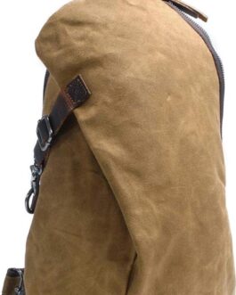 Men’s Sling Backpack Waxed Canvas Crossbody Bag Casual Daypacks