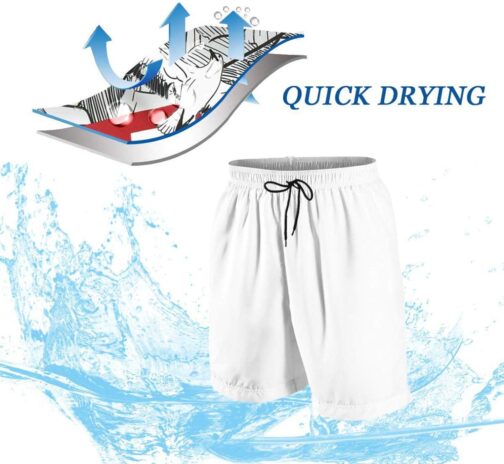 Mens Quick Dry Swim Trunks with Mesh Lining, Summer Surf Long Beach Pants Board Shorts Bathing Suits - Image 2
