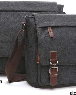 Men’s Retro Canvas Messenger Bag, Casual Satchel Briefcase for 13.3-15.6″ Laptops