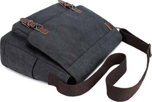 Men's Retro Canvas Messenger Bag, Casual Satchel Briefcase for 13.3-15.6" Laptops - Image 3
