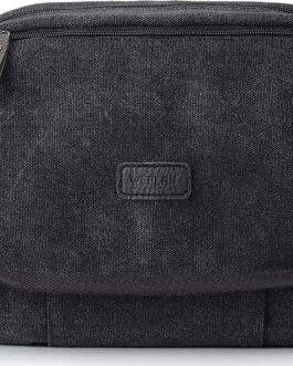 Men’s Crossbody Messenger Bag, Classic Canvas Shoulder Bag, Water Resistant