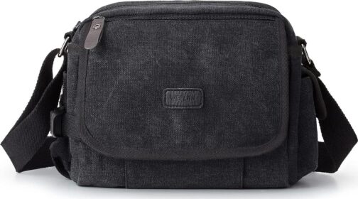 Men's Crossbody Messenger Bag, Classic Canvas Shoulder Bag, Water Resistant - Image 2