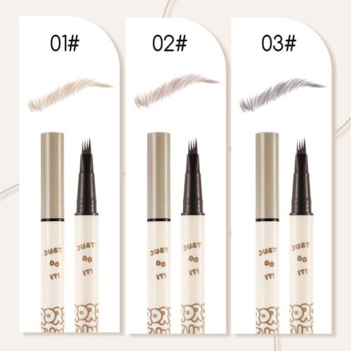 Microblading Eyebrow Pen,2024 Upgraded 3D Waterproof 4-Tip Microblading Eyebrow Pencil,Eyebrow Pencil,Natural Makeup Long-Lasting Fine Stroke Magic Eyebrow Pencil for Women Stay on All Day(Grey black) - Image 4