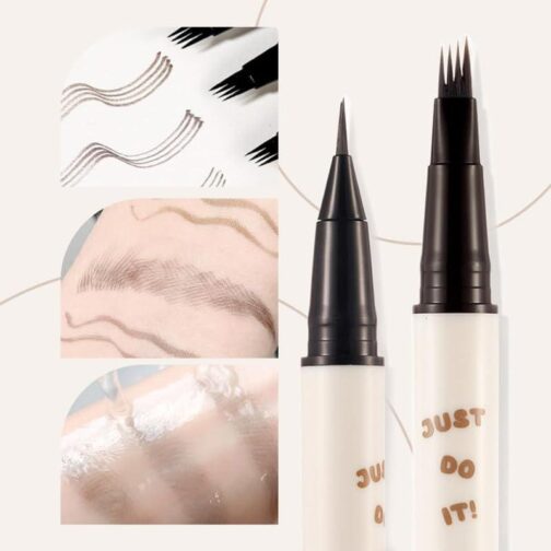Microblading Eyebrow Pen,2024 Upgraded 3D Waterproof 4-Tip Microblading Eyebrow Pencil,Eyebrow Pencil,Natural Makeup Long-Lasting Fine Stroke Magic Eyebrow Pencil for Women Stay on All Day(Grey black) - Image 5