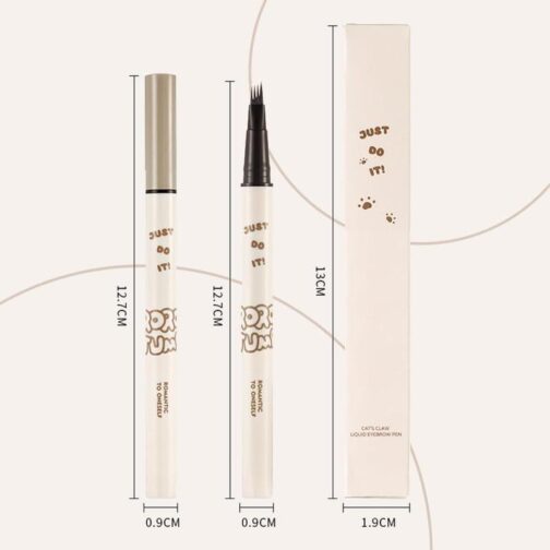 Microblading Eyebrow Pen,2024 Upgraded 3D Waterproof 4-Tip Microblading Eyebrow Pencil,Eyebrow Pencil,Natural Makeup Long-Lasting Fine Stroke Magic Eyebrow Pencil for Women Stay on All Day(Grey black) - Image 7