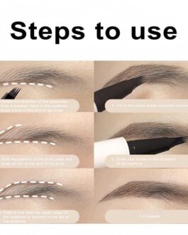 Microblading Eyebrow Pen,2024 Upgraded 3D Waterproof 4-Tip Microblading Eyebrow Pencil,Eyebrow Pencil,Natural Makeup Long-Lasting Fine Stroke Magic Eyebrow Pencil for Women Stay on All Day(Grey black)