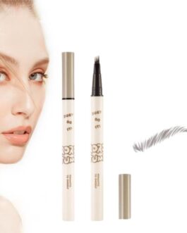 Microblading Eyebrow Pen,2024 Upgraded 3D Waterproof 4-Tip Microblading Eyebrow Pencil,Eyebrow Pencil,Natural Makeup Long-Lasting Fine Stroke Magic Eyebrow Pencil for Women Stay on All Day(Grey black)