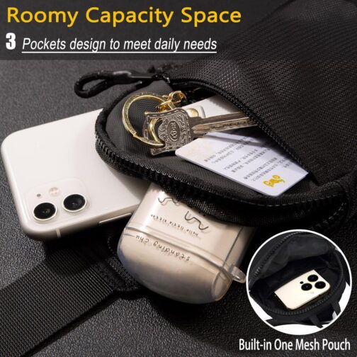 Mini Sling Bag Men Women Small Crossbody Bag Waterproof Phone Chest Bag Fanny Packs Personal Pocket Bag Hiking Backpack - Image 4