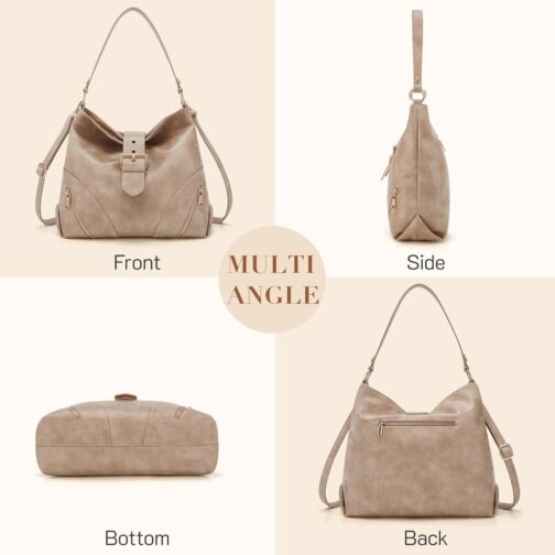 Missnine Hobo Bags for Women Vegan Leather Shoulder Tote Purses and Handbags Large Trendy Crossbody Bag - Image 6