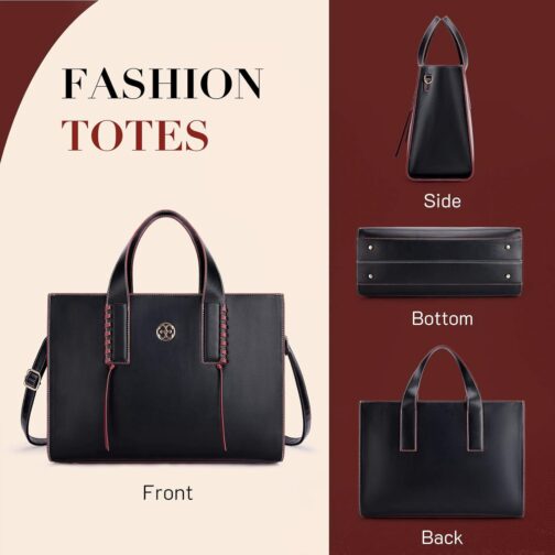 Missnine Laptop Bag for Women 15.6 inch PU Leather Briefcase Professional Computer Bag Business Office Work Bag - Image 6