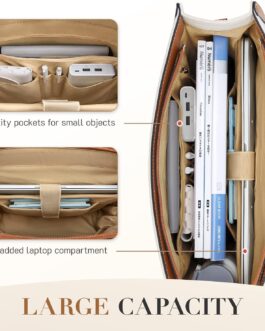 Missnine Laptop Bag 15.6 inch Canvas Messenger Bag for Women Professional Work Bag Shoulder Bag