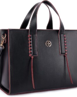 Missnine Laptop Bag for Women 15.6 inch PU Leather Briefcase Professional Computer Bag Business Office Work Bag