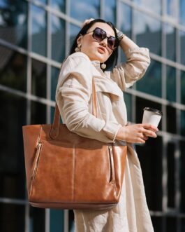 Missnine Tote Bag for Women with Zipper, Leather Purse and Handbags, Ladies Top-handle Shoulder Bags for Work, Casual, Travel