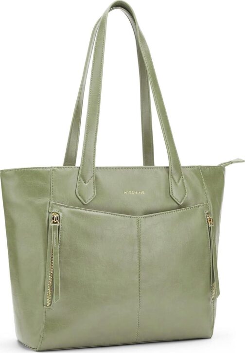 Missnine Tote Bag for Women with Zipper, Leather Purse and Handbags, Ladies Top-handle Shoulder Bags for Work, Casual, Travel - Image 7