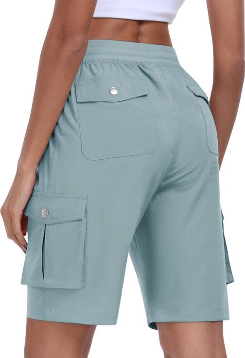 MoFiz Women's Hiking Shorts Athletic Outdoor Cargo Shorts for Women Quick Dry Running Summer Shorts with Pockets - Image 2