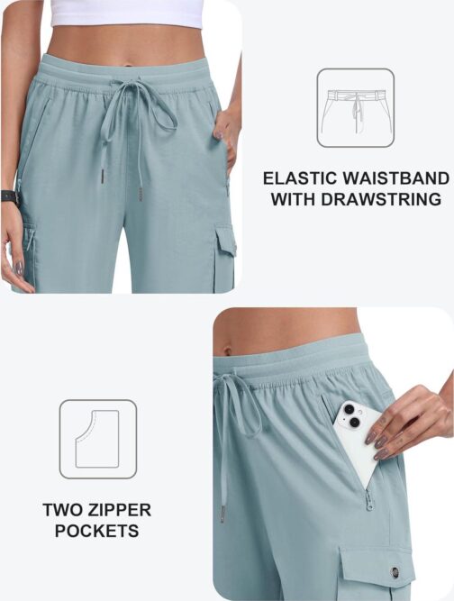 MoFiz Women's Hiking Shorts Athletic Outdoor Cargo Shorts for Women Quick Dry Running Summer Shorts with Pockets - Image 3