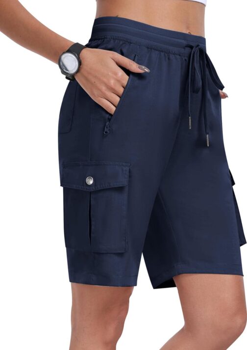 MoFiz Women's Hiking Shorts Athletic Outdoor Cargo Shorts for Women Quick Dry Running Summer Shorts with Pockets