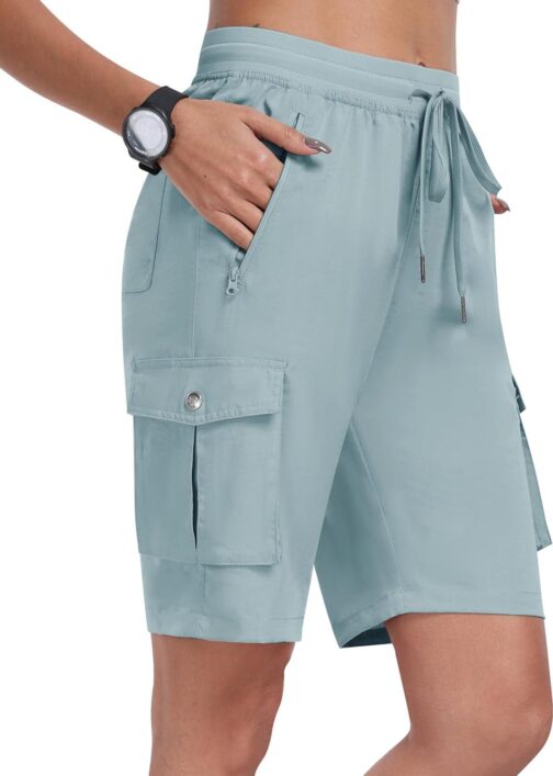 MoFiz Women's Hiking Shorts Athletic Outdoor Cargo Shorts for Women Quick Dry Running Summer Shorts with Pockets