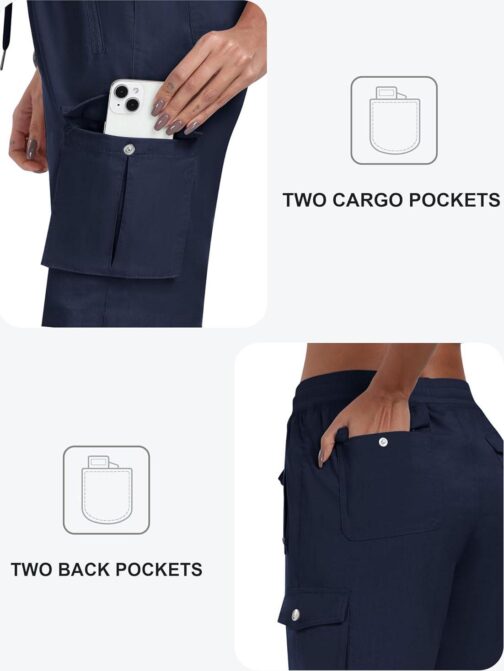 MoFiz Women's Hiking Shorts Athletic Outdoor Cargo Shorts for Women Quick Dry Running Summer Shorts with Pockets - Image 4