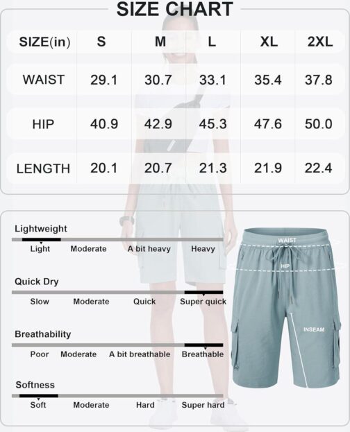 MoFiz Women's Hiking Shorts Athletic Outdoor Cargo Shorts for Women Quick Dry Running Summer Shorts with Pockets - Image 7