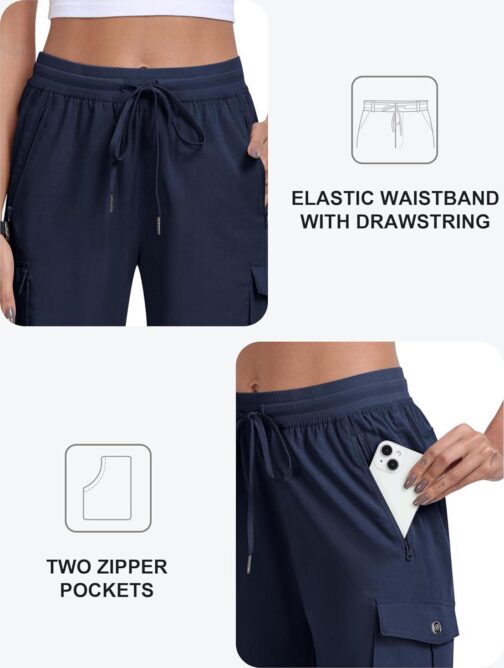 MoFiz Women's Hiking Shorts Athletic Outdoor Cargo Shorts for Women Quick Dry Running Summer Shorts with Pockets - Image 3