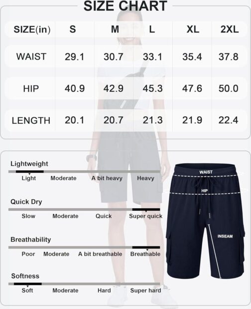 MoFiz Women's Hiking Shorts Athletic Outdoor Cargo Shorts for Women Quick Dry Running Summer Shorts with Pockets - Image 7