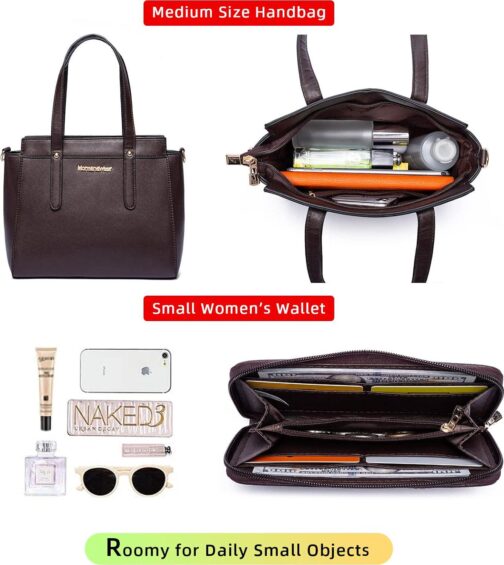 Montana West 3PCS Purses for Women Tote Purse and Wallet Set Shoulder Satchel Bags - Image 5