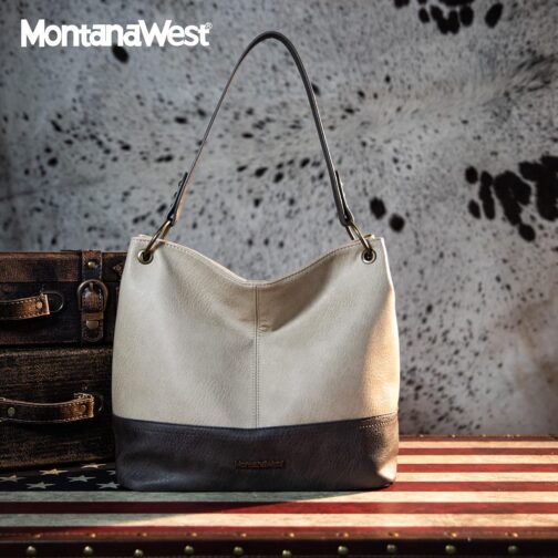 Montana West Hobo Bag Purses and Handbags for Women Top Handle Handbags with Pockets Zipper - Image 3